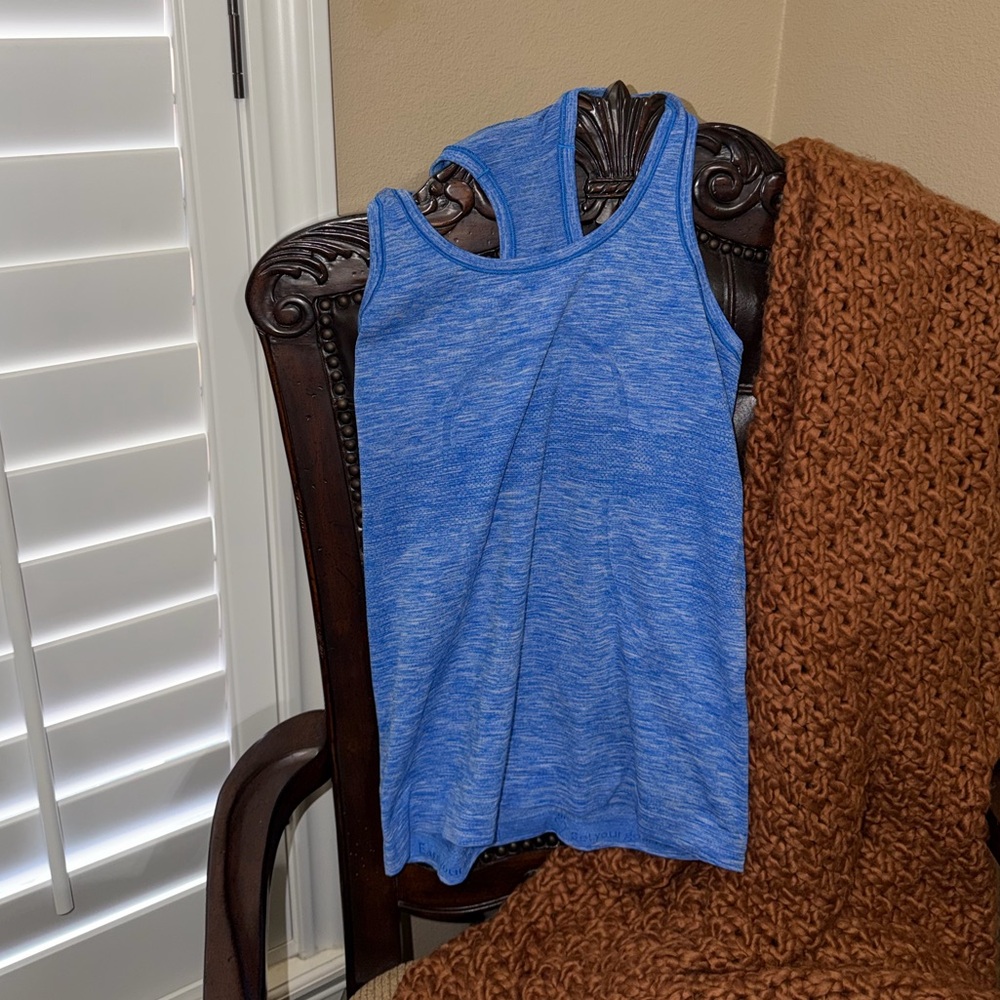 LULULEMON SWIFLY‎ TECH RACERBACK WOMENS 8 Sky Blue